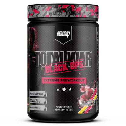 REDCON1 Total War Black Ops Extreme Preworkout Powder, Tigers Blood, High Stimulant REDCON1