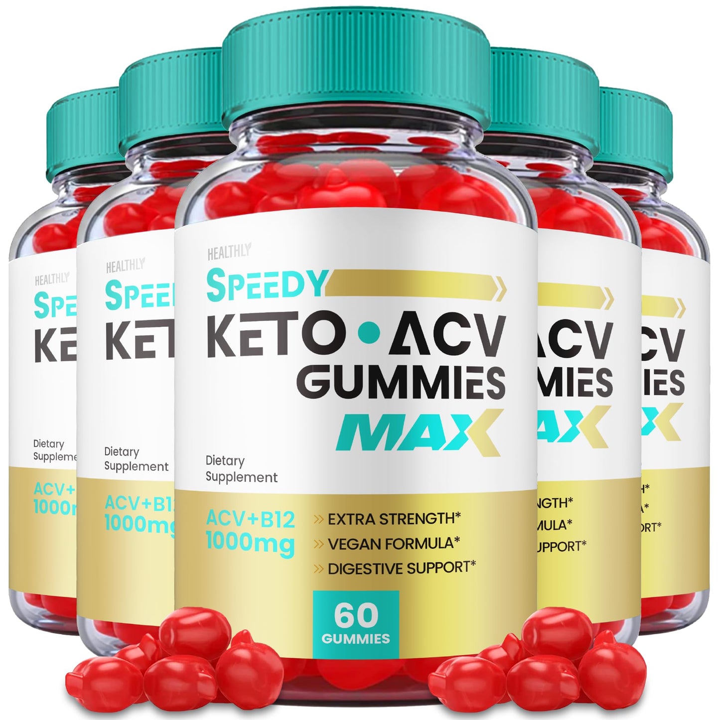 (5 Pack) Speedy Keto ACV Gummies Maximum Strength, Speedy Keto Plus ACV Gummies Healthly