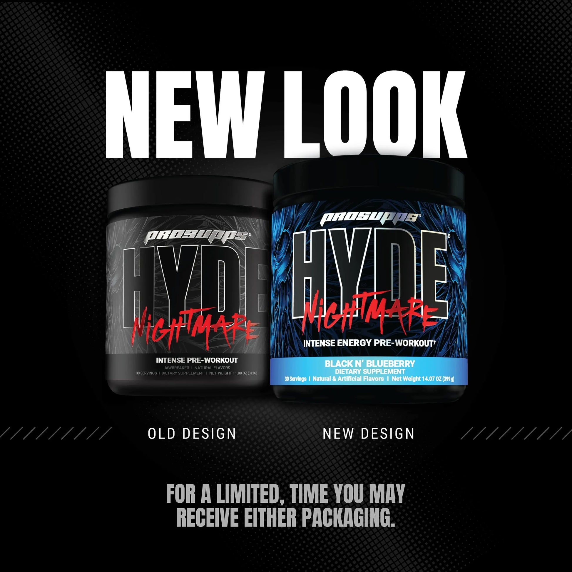 PROSUPPS Hyde Nightmare Pre-Workout Powder Energy Drink - Intense Energy, Mental PROSUPPS