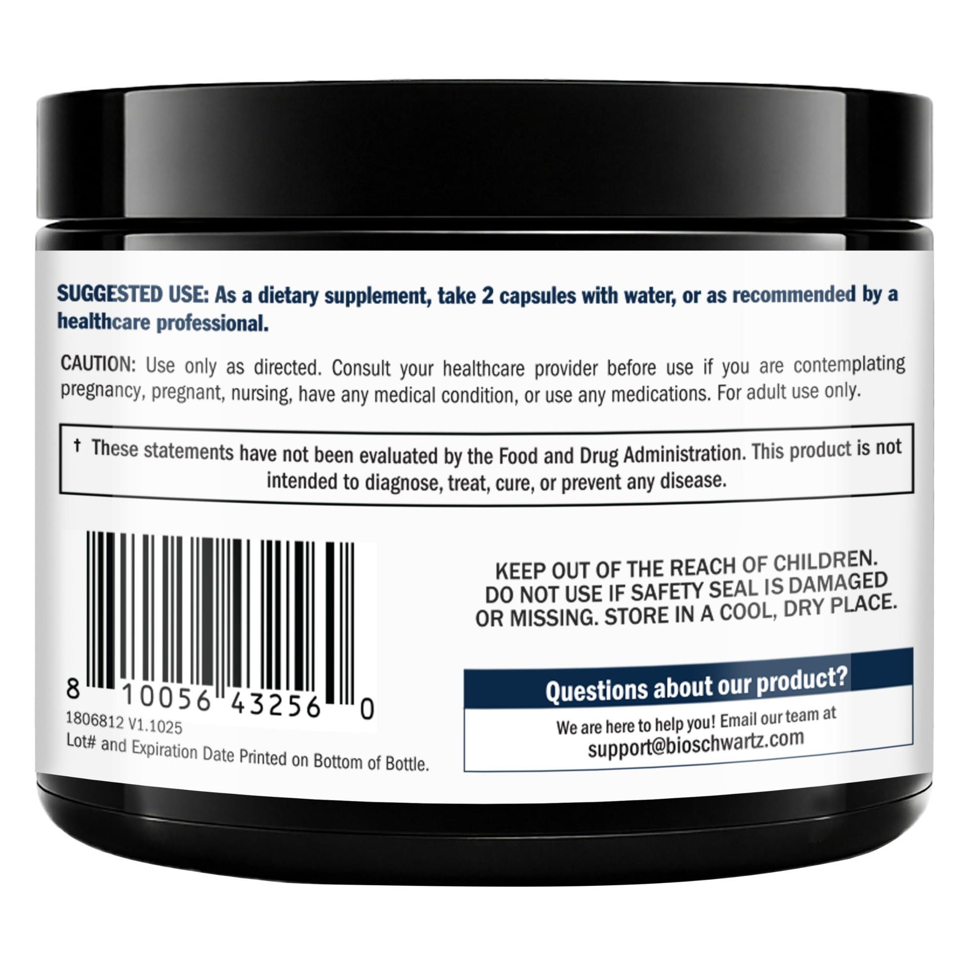 BioSchwartz NMN Supplement - 500mg Nicotinamide Mononucleotide - 30 Servings, 60 Capsules - Made in The USA with Premium Globally Sourced Ingredients, Third-Party Tested, Gluten-Free NMN Supplement BioSchwartzBuy Supplements Australia