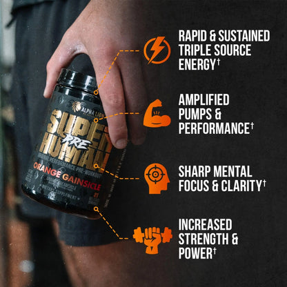 ALPHA LION Superhuman Pre Workout Powder & Post Workout Recovery Bundle, Sustained ALPHA LION