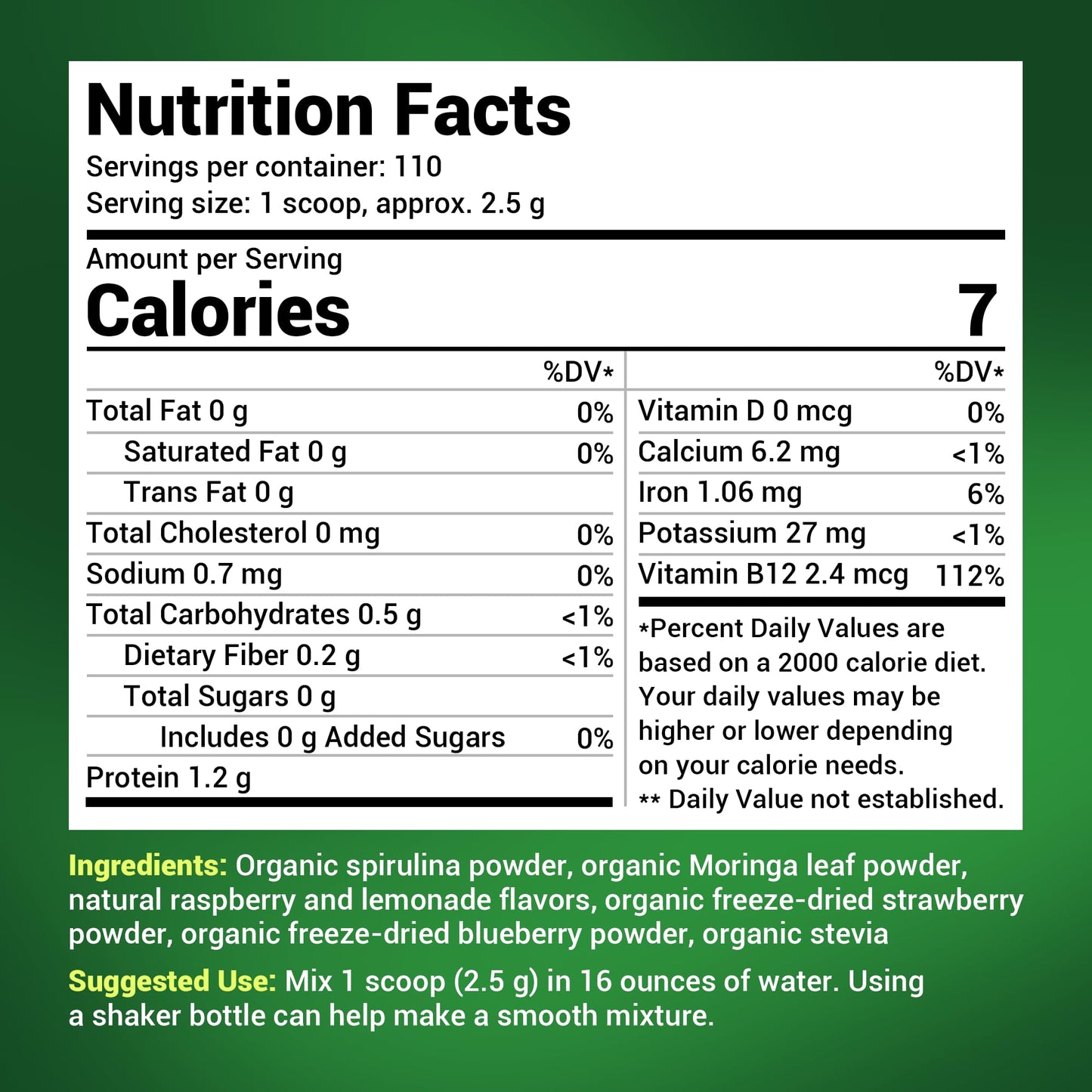Dr. Berg's (Veggie Solution) Organic Super Greens Powder w/Spirulina - Raw Green Dr. Berg NutritionalsBuy Supplements Australia