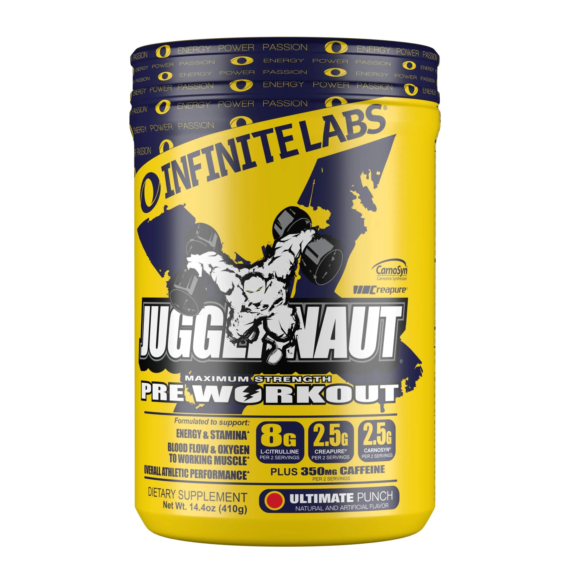Infinite Labs Juggernaut X Ultimate Punch Pre Workout Supplement with Citrulline, Creatine Infinite Labs