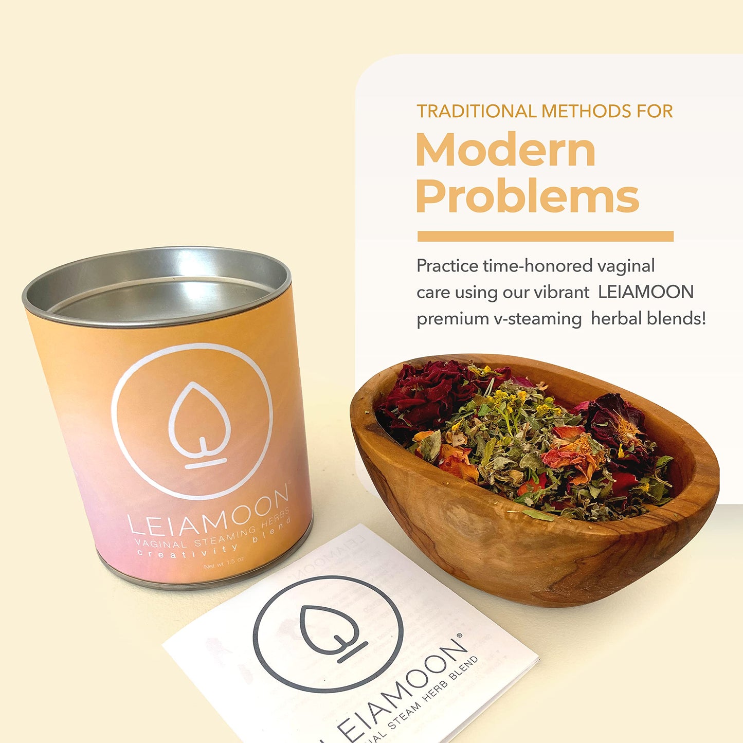 Yoni Steam Herbs Creativity Blend, Receptivity & Fertility Yoni Herbs for Cleansing and Toning Leiamoon