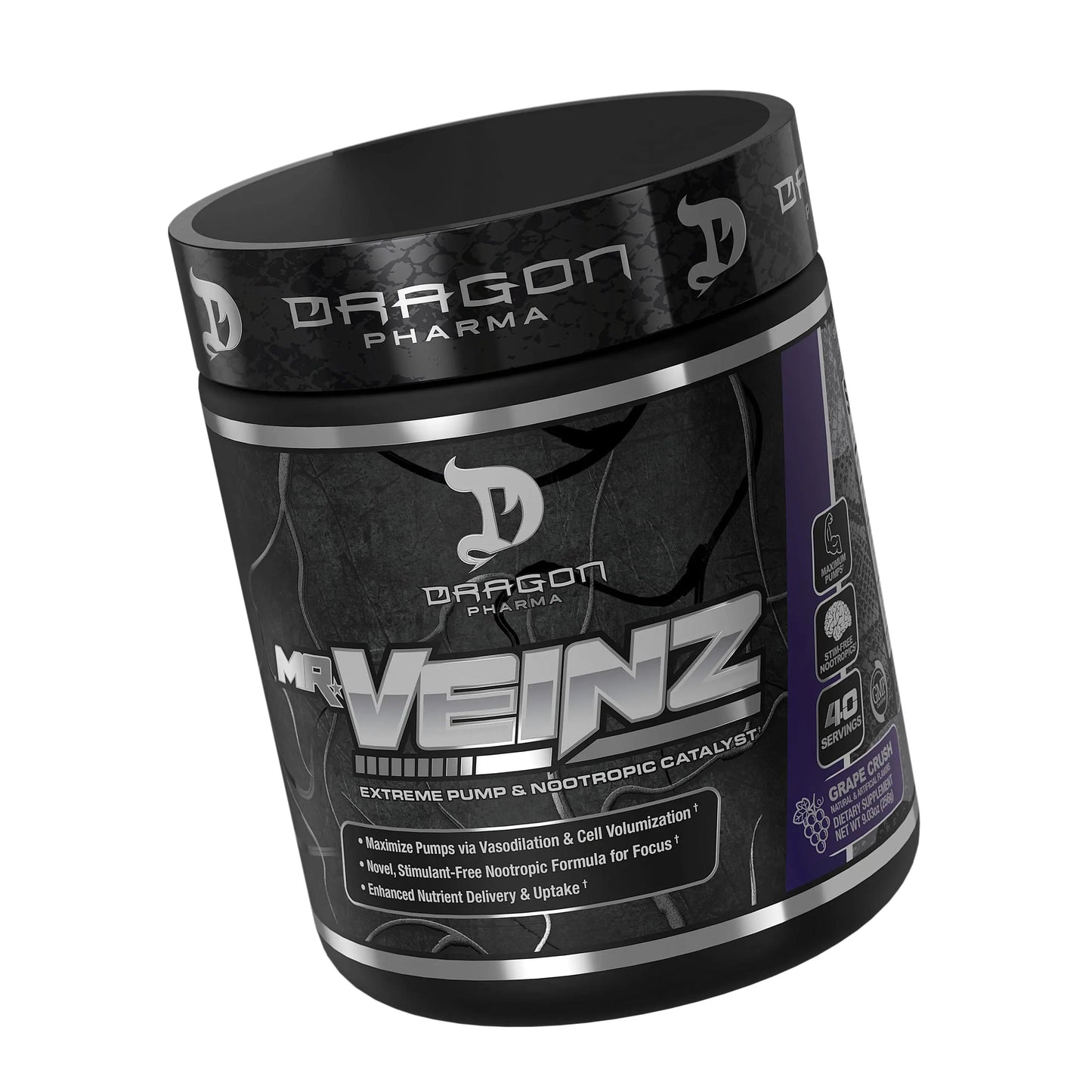 DRAGON PHARMA Mr. Veinz Stim Free Pre-Workout, Extreme Pump & Nootropic Catalyst DRAGON PHARMA