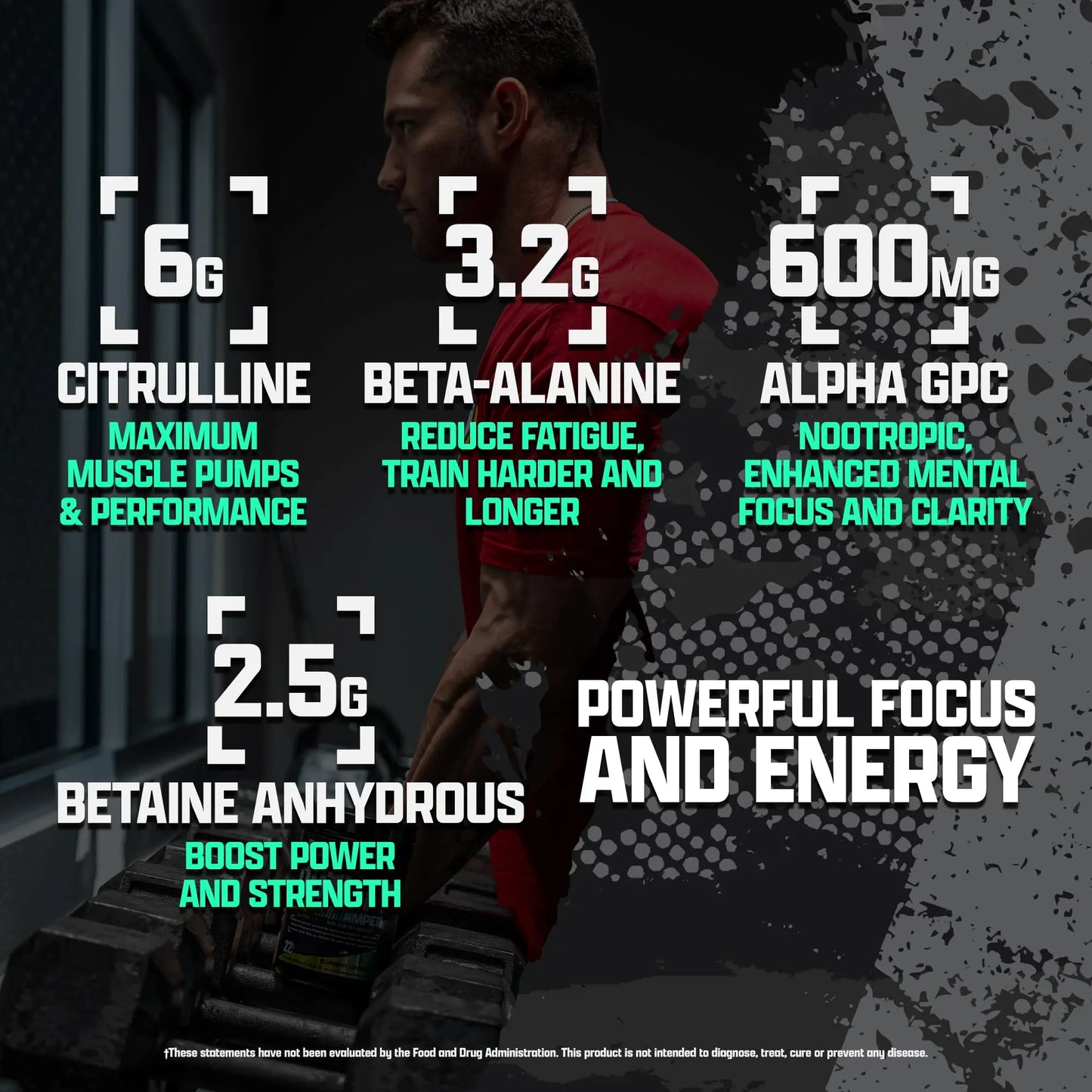 OUTLIFT Amped Max Dosed Pre Workout Powder, 6G Citrulline, 3.2G Beta Alanine Nutrex Research