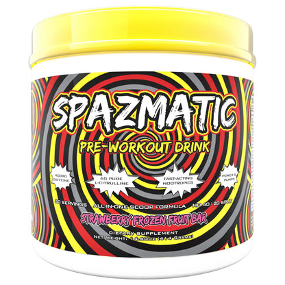 Spazmatic Pre-Workout Powder - 400mgs Caffeine - 6 Grams Pure Citrulline for Muscle TIM MURIELLO'S SPAZMATIC PRE-WORKOUT DRINK