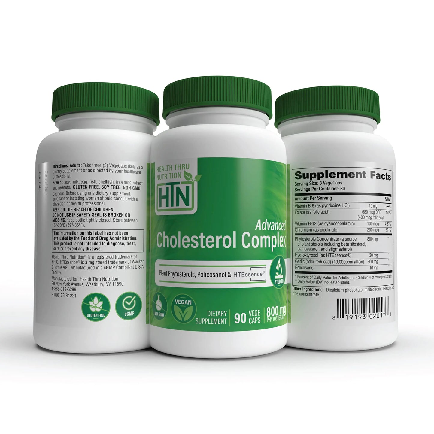 Health Thru Nutrition Advanced Cholesterol Complex | Heart Health Support & Lipid Metabolism with Phytosterols, Policosanol, Hydroxytyrosol, Chromium and More | Vegan, Non-GMO (Pack of 90) Health Thru Nutrition buy supplements Au
