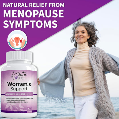 Women’s Support Supplement- Natural Hormone Regulation- Menopause Support Supplement- Estrogen Rich Amate Life