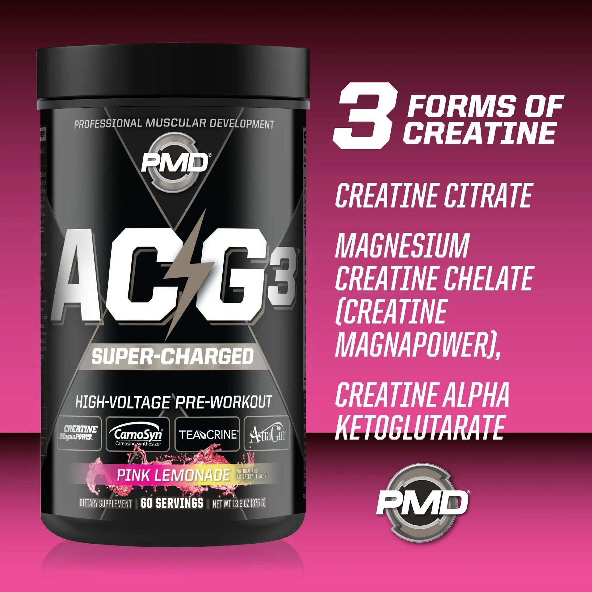 PMD Sports ACG3 Supercharged - Pre Workout - Powerful Strength, High Energy, Maximize PMD