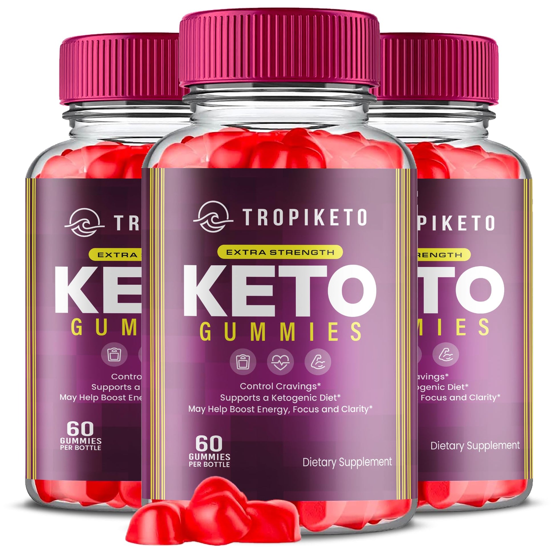 (3 Pack) Tropiketo Keto ACV Gummies, Tropiketo Keto, Tropiketo Gummies Advanced ACV Titan Labs