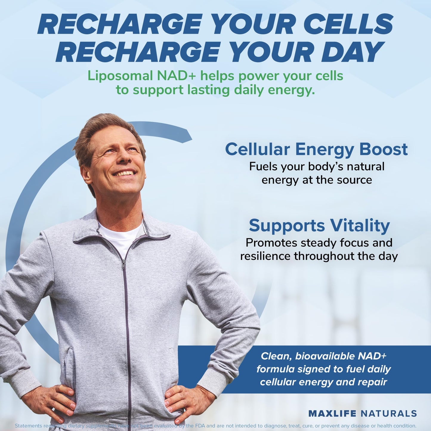 Liposomal NAD+ Trans-Resveratrol Supplement 1500mg - 120 Capsules - Liposomal NAD Supplements for Women and Men, High Purity-NAD Cell Regenerator, Cognitive & Anti Aging Supplement for Women & Men MAXLIFE NATURALSBuy Supplements Australia