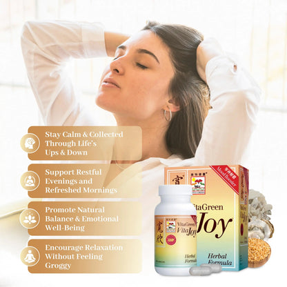 Vita Green Stress Support Supplement - Calm, Balance and Restful Nights - Promotes Relaxation and Emotional Wellness - Natural Formula to Unwind and Stay Centered - 90 Capsules Vita Green buy supplements Au