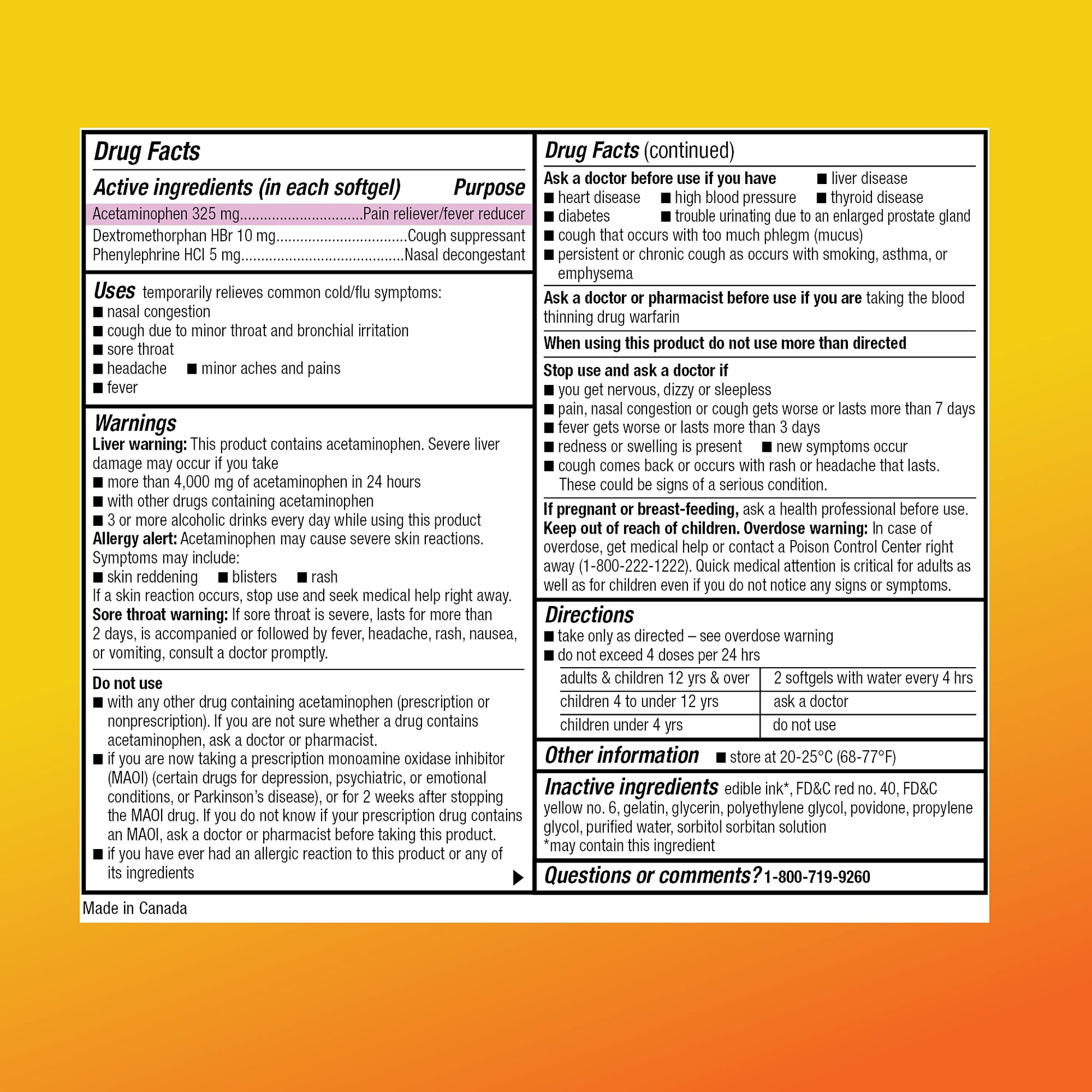 Amazon Basic Care Daytime Cold & Flu Liquid Caps; Cold Care for Daytime Cold and Flu, Orange, 48 Count (Pack of 1) Amazon Basic Care buy supplements Au