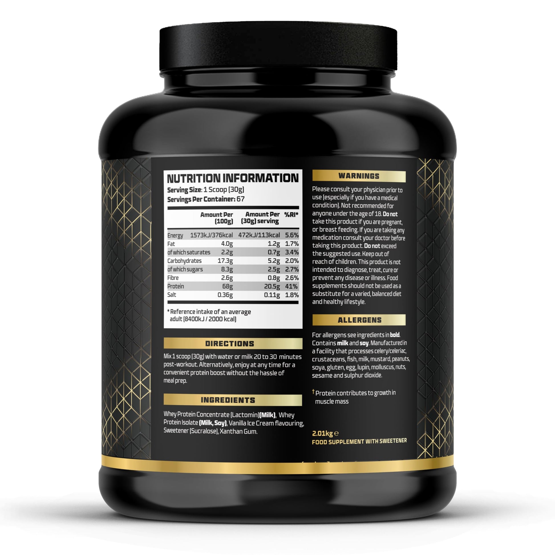 Beast Pharm | WHEY Protein Powder | 2.01kg/67 Servings | Vanilla Ice Cream Beast Pharm