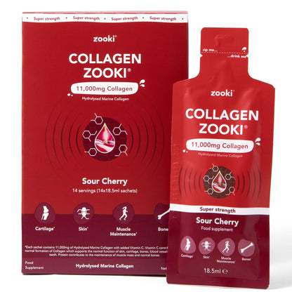 Zooki 11,000mg Super Strength Marine Collagen Liquid Sachets | Hydrolysed Marine Collagen Peptides Zooki