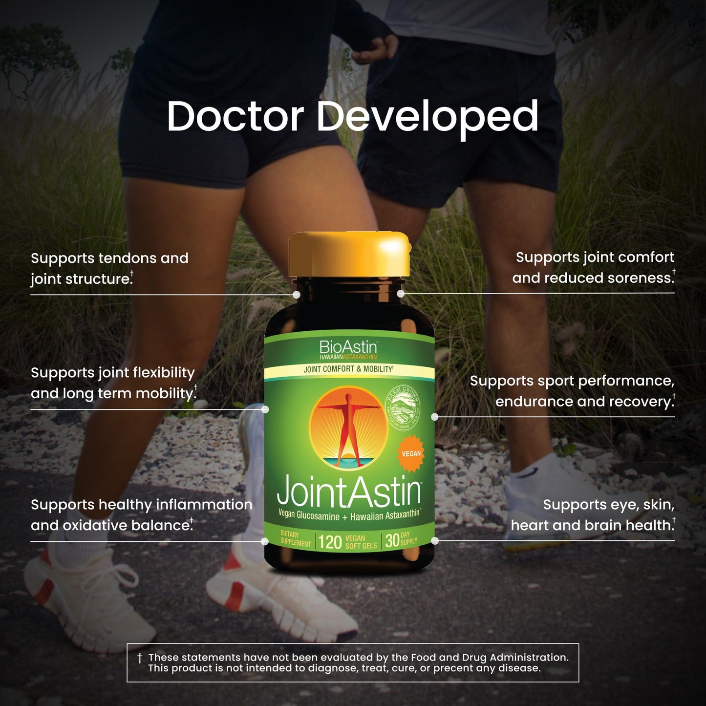 Nutrex Hawaii JointAstin - 12 mg, 120 Softgels - Joint Support Supplement with Glucosamine & BioAstin Hawaiian Astaxanthin - Farm-Direct Antioxidant Supplement Joint, Eye, Skin & Immune System Health* Nutrex HawaiiBuy Supplements Australia