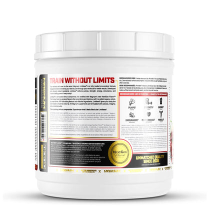 LIMITLESS Magnum 504g - Muscle Workout Powder, Sport Pre Workout for Men and Women LIMITLESS