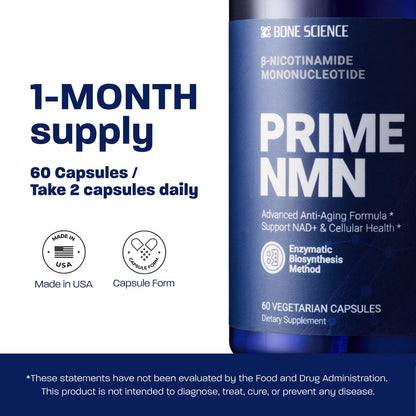 BONE SCIENCE Uthever NMN & Pterostilbene 6-in-1 Complex with Resveratrol, Glutathione & BioPerine - High Purity Stabilized NAD+ Precursor for Healthy Aging & Cellular Energy - 60 Vegetarian Capsules BONE SCIENCEBuy Supplements Australia