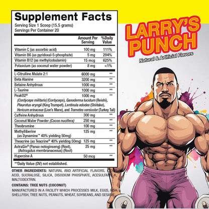 Larry Wheels' PR Preworkout - Enhance Performance with 6g Citrulline, 3.2g Beta Alanine PR Sciences