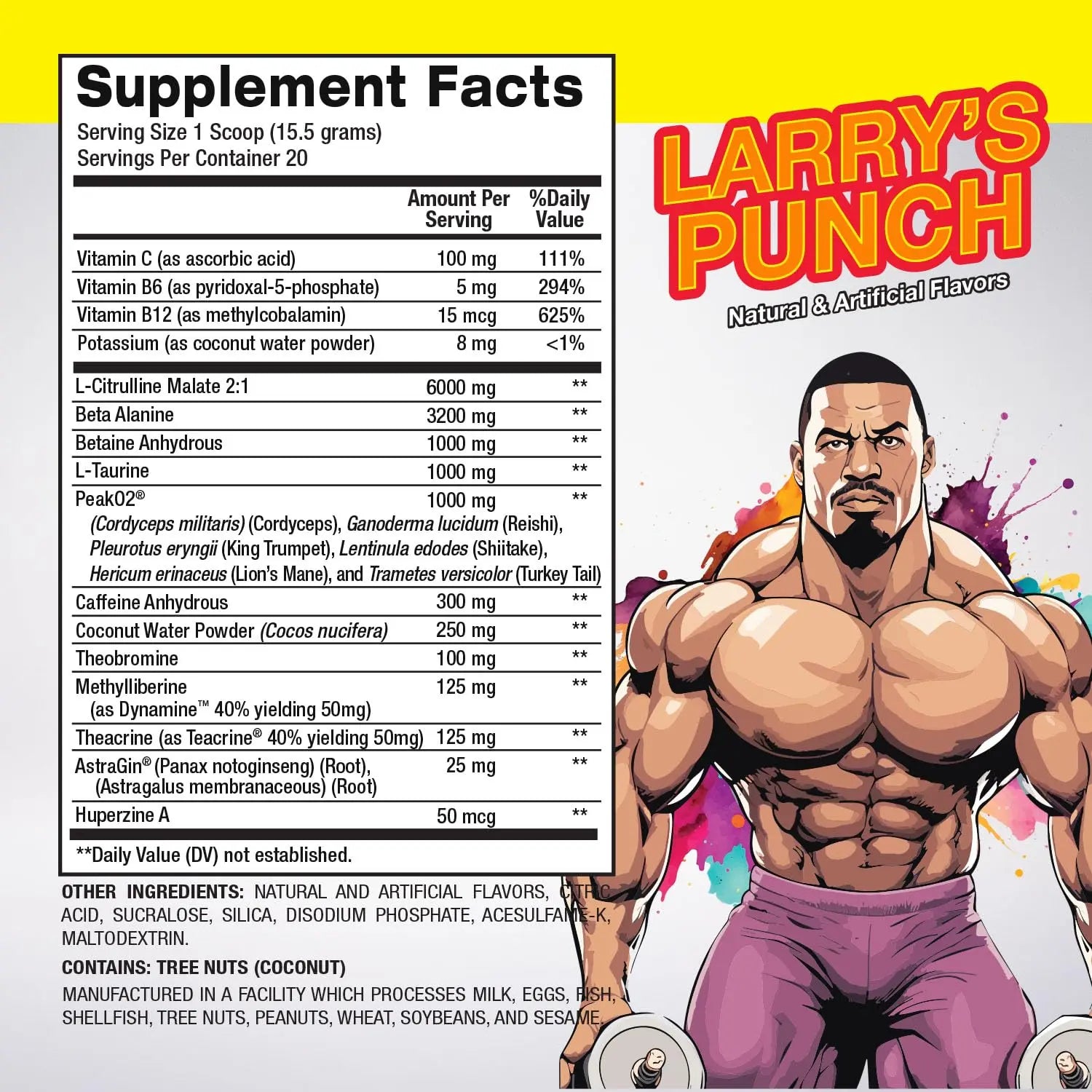 Larry Wheels' Pre Workout - Energy Drink Powder - Pre Workout Powder for Men & Women PR Sciences
