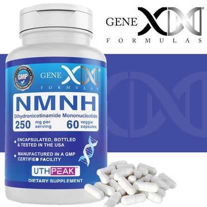 Genex Formulas 250mg NMNH (60 Capsules - 30 Servings) | Uthpeak™ NMNH (Dihydronicotinamide Mononucleotide) NAD+ Precursor for Healthy Aging - Non-GMO, Gluten-Free, Vegetarian Genex FormulasBuy Supplements Australia