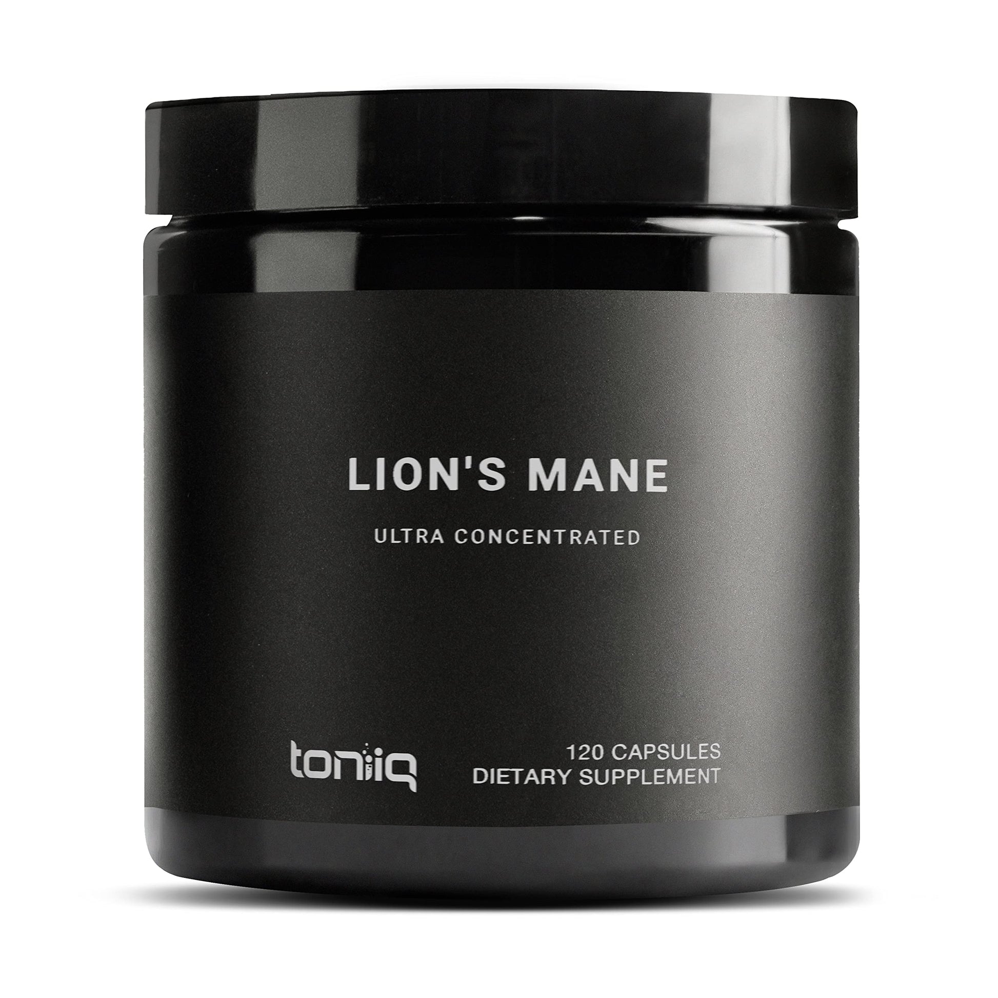Toniiq Lion’s Mane - Ultra High Potency 10:1 Extract with 30% Polysaccharides - Highly Concentrated & Bioactive - Third-Party Lab Tested - 120 Capsules Toniiq buy supplements Au