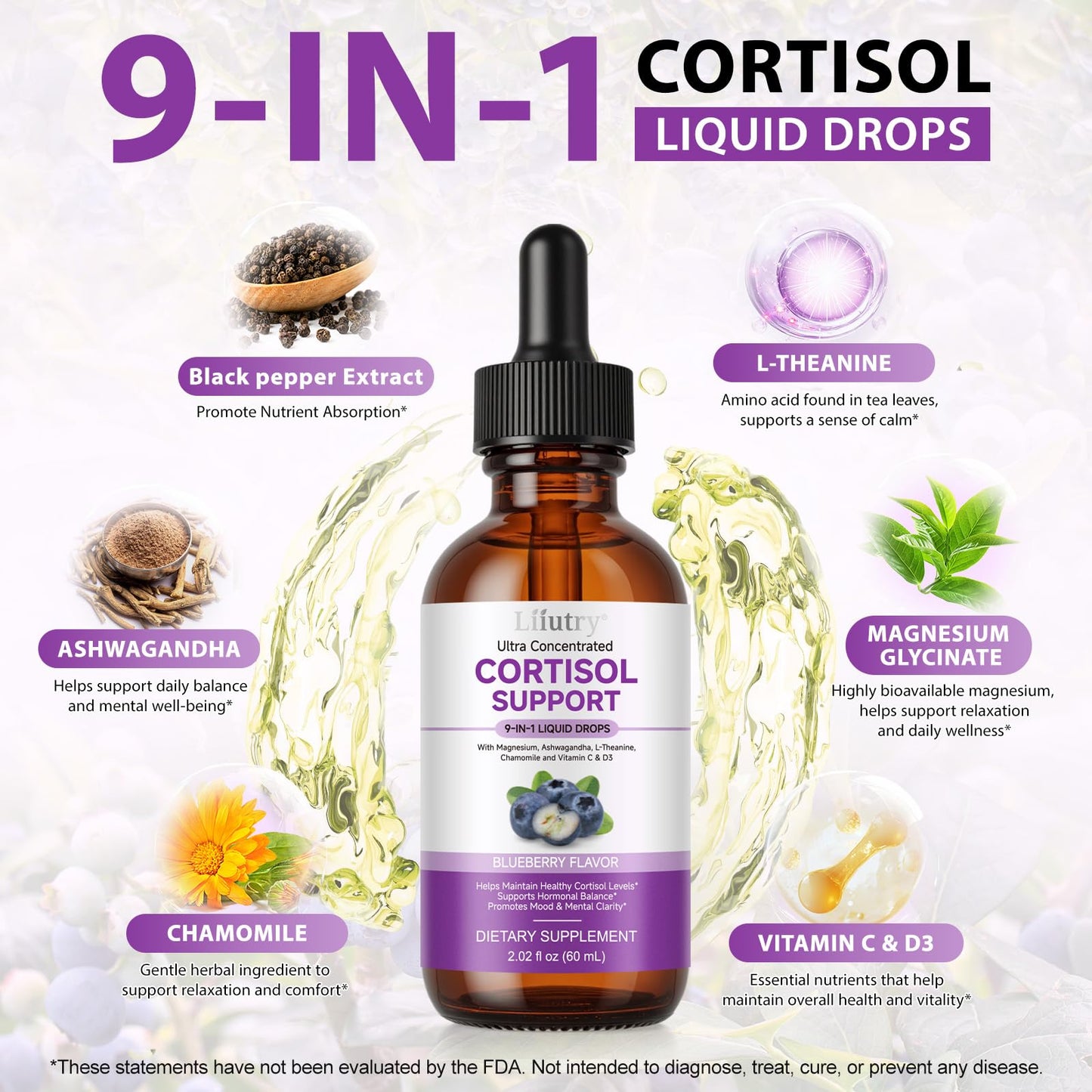 Cortisol Supplements for Women & Men, Cortisol Reducer 10 In 1 Cortisol Detox Liquid Drops with Magnesium, Ashwagandha, L-Theanine Liquid Drops, Hormone Balanced,Promotes Mood & Mental Clarity 2 Fl.Oz QZFICNJY buy supplements Au