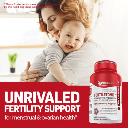 Fertility Supplements for Women to Help Pregnancy & Better Conception + Prenatal Vitamins Herbtonics