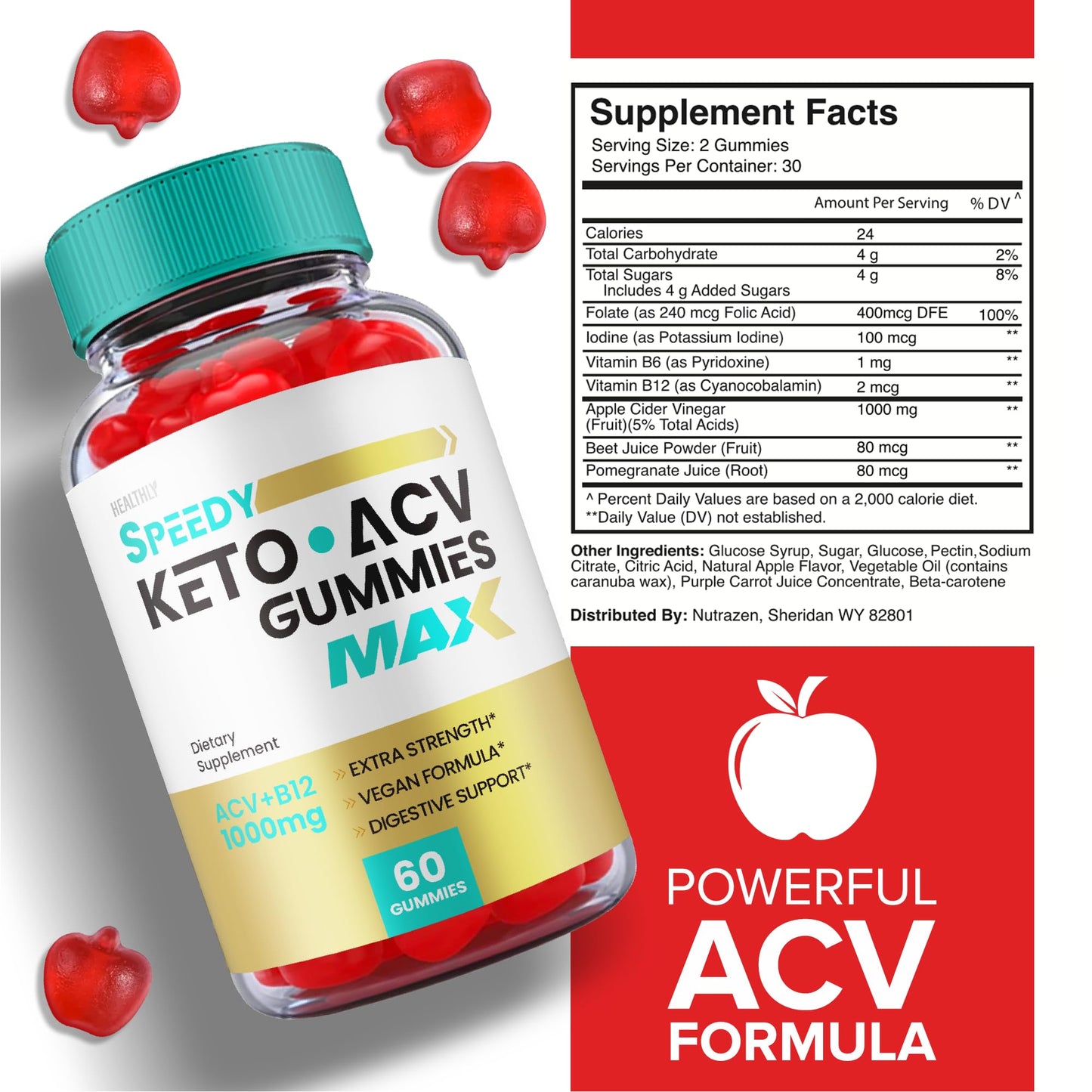 (3 Pack) Speedy Keto ACV Gummies Maximum Strength, Speedy Keto Plus ACV Gummies Healthly