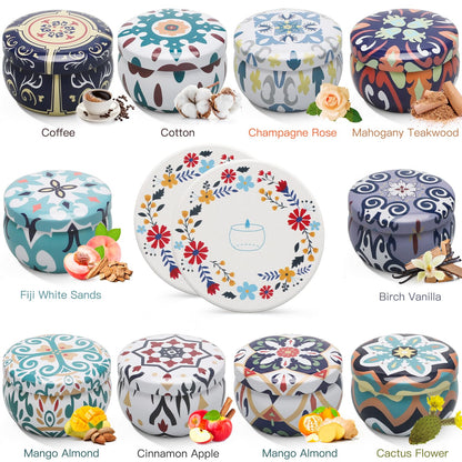 10 Pack Scented Candles Gifts, Aromatherapy Candles for Home Scented with 2 Coasters Yinuo Candle