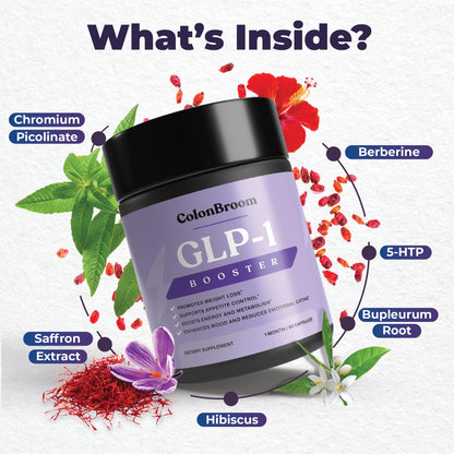 ColonBroom GLP-1 Weight Management Supplement for Women & Men - GLP1 Supports Gut Health, Metabolic Wellness & Appetite Regulation - Vegan, Gluten-Free Diet Capsules | 60 Count ColonBroomBuy Supplements Australia