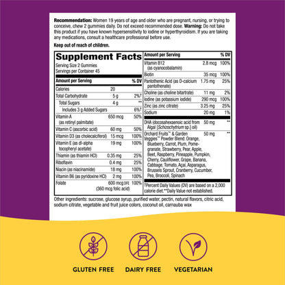 Nature's Way Alive! Prenatal Gummies with DHA, Supports Baby's Eye and Brain Development Nature's Way