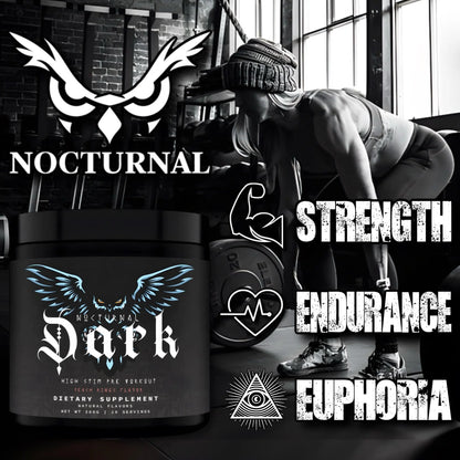Nocturnal Labz Dark High Stim Pre Workout Powder | Potent Pre-workout Formula for Men Nocturnal
