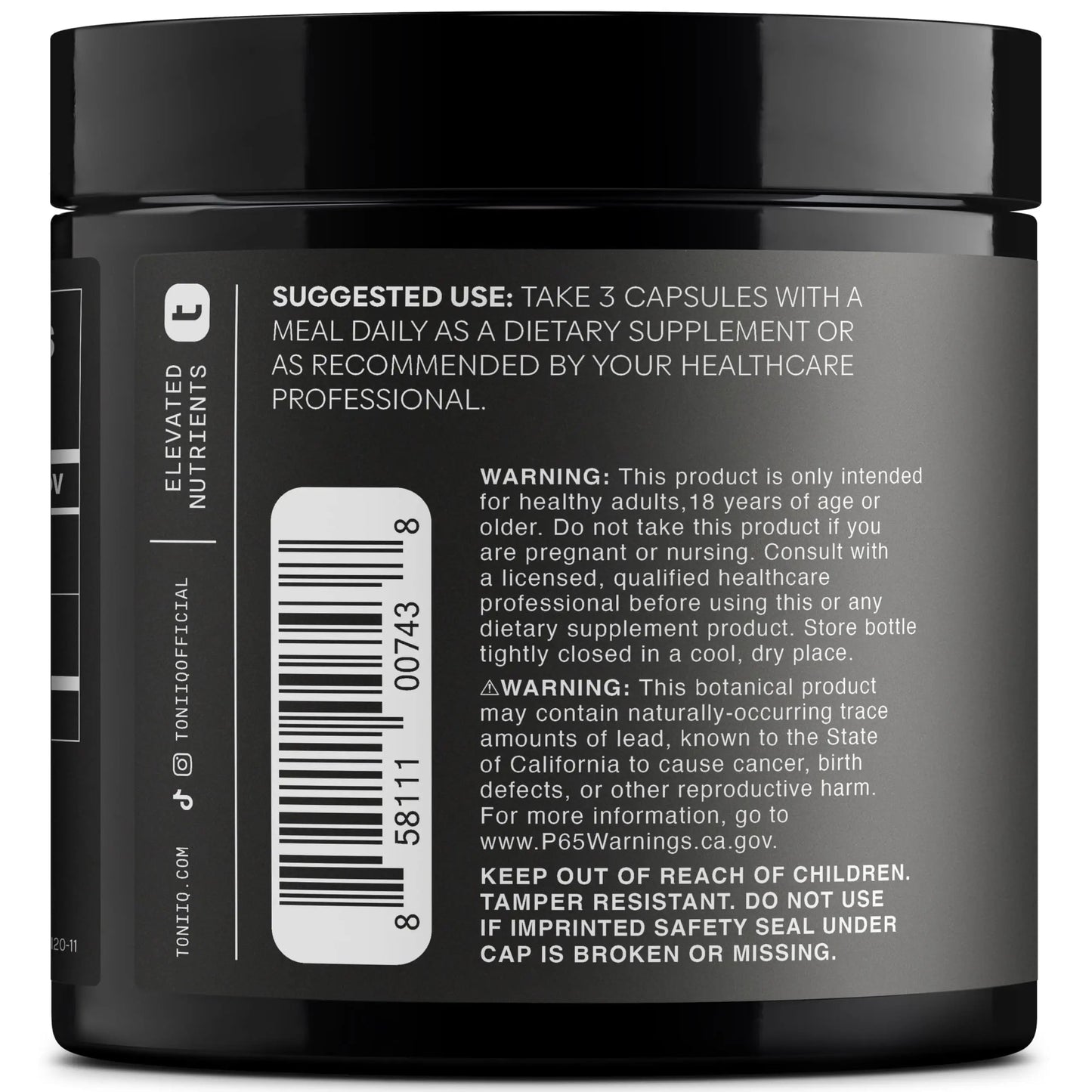 Toniiq Apple Cider Vinegar Capsules - Ultra High Potency 2,010mg Formula with 20% Acetic Acid & Cayenne Pepper - Made with The Mother - Third-Party Lab Tested - 120 Capsules Toniiq buy supplements Au