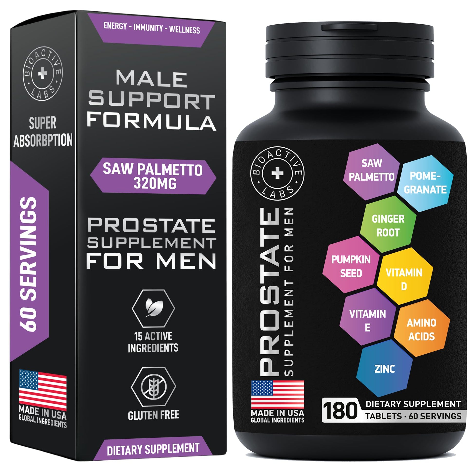 BIOACTIVE LABS Fertility Supplements Prostate Health Supplements Mens Health Bundle BIOACTIVE LABS
