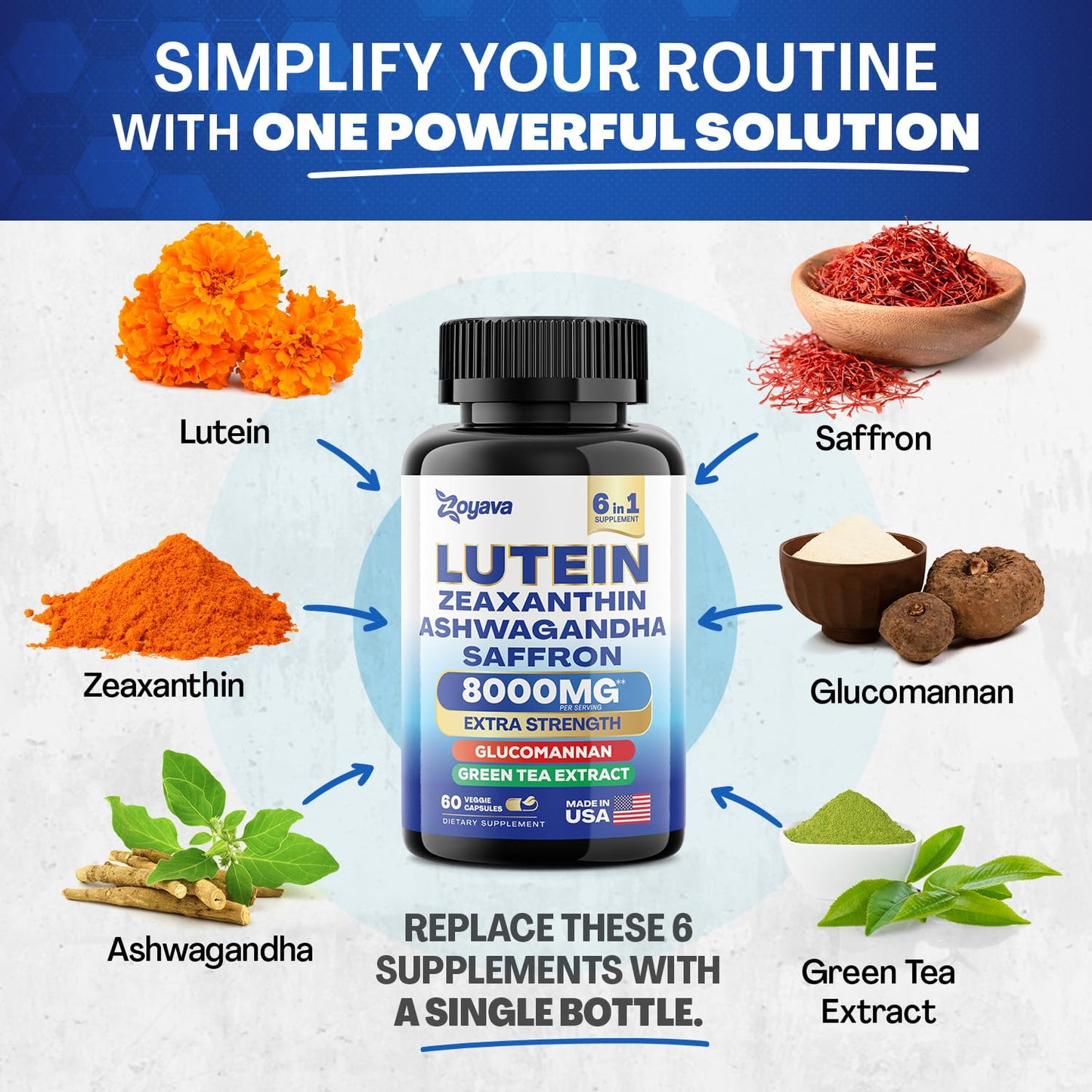 Zoyava Sea Moss 16-in-1 and Lutein 6-in-1 Bundle Zoyava