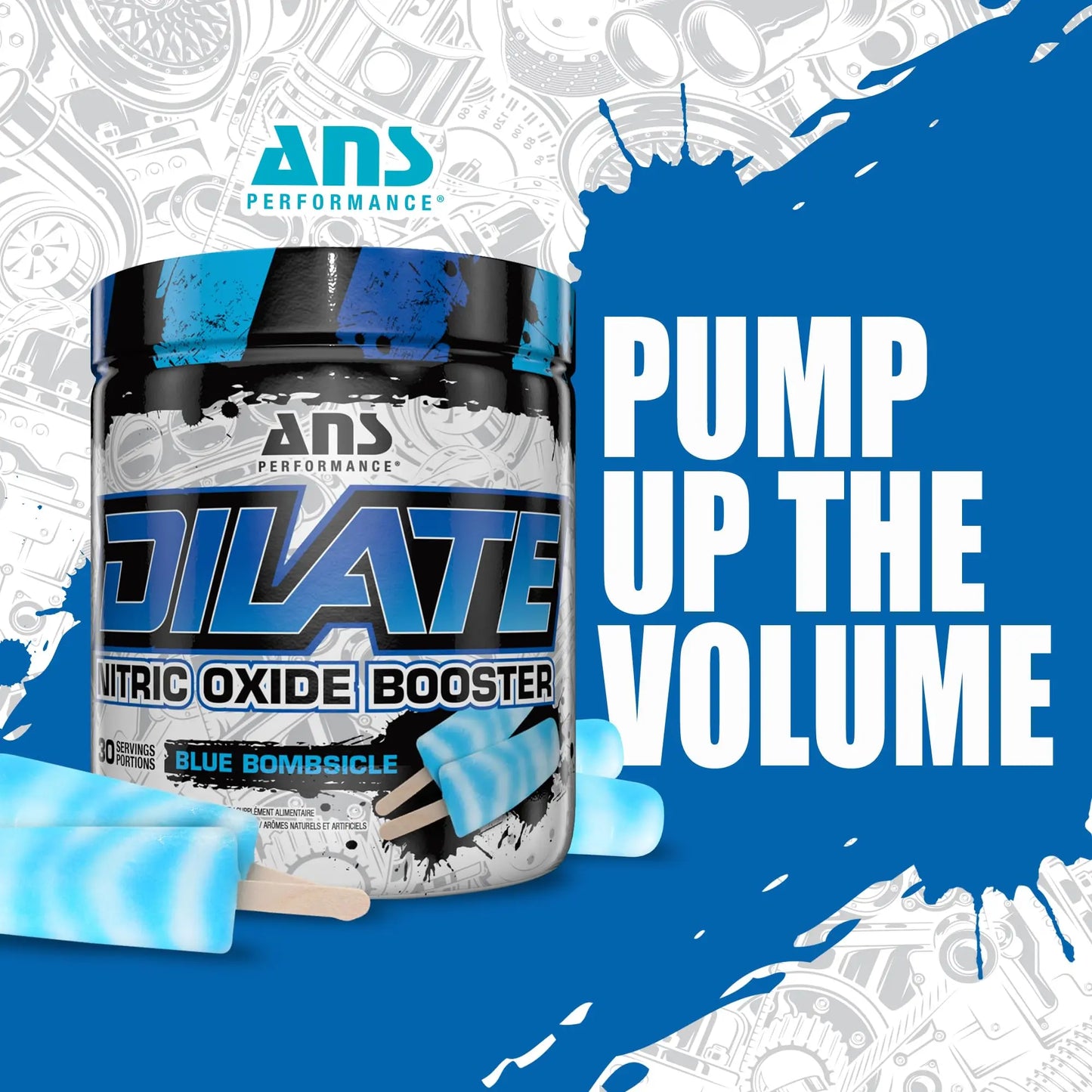 ANS Performance Dilate Pump PreWorkout Powder - Dietary Supplement - Maximizes ANS Performance