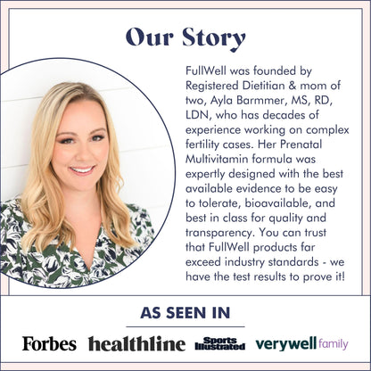 FullWell Prenatal Vitamin + DHA | Omega 3 Fish Oil with DHA & EPA for Brain Development & Nervous FullWell