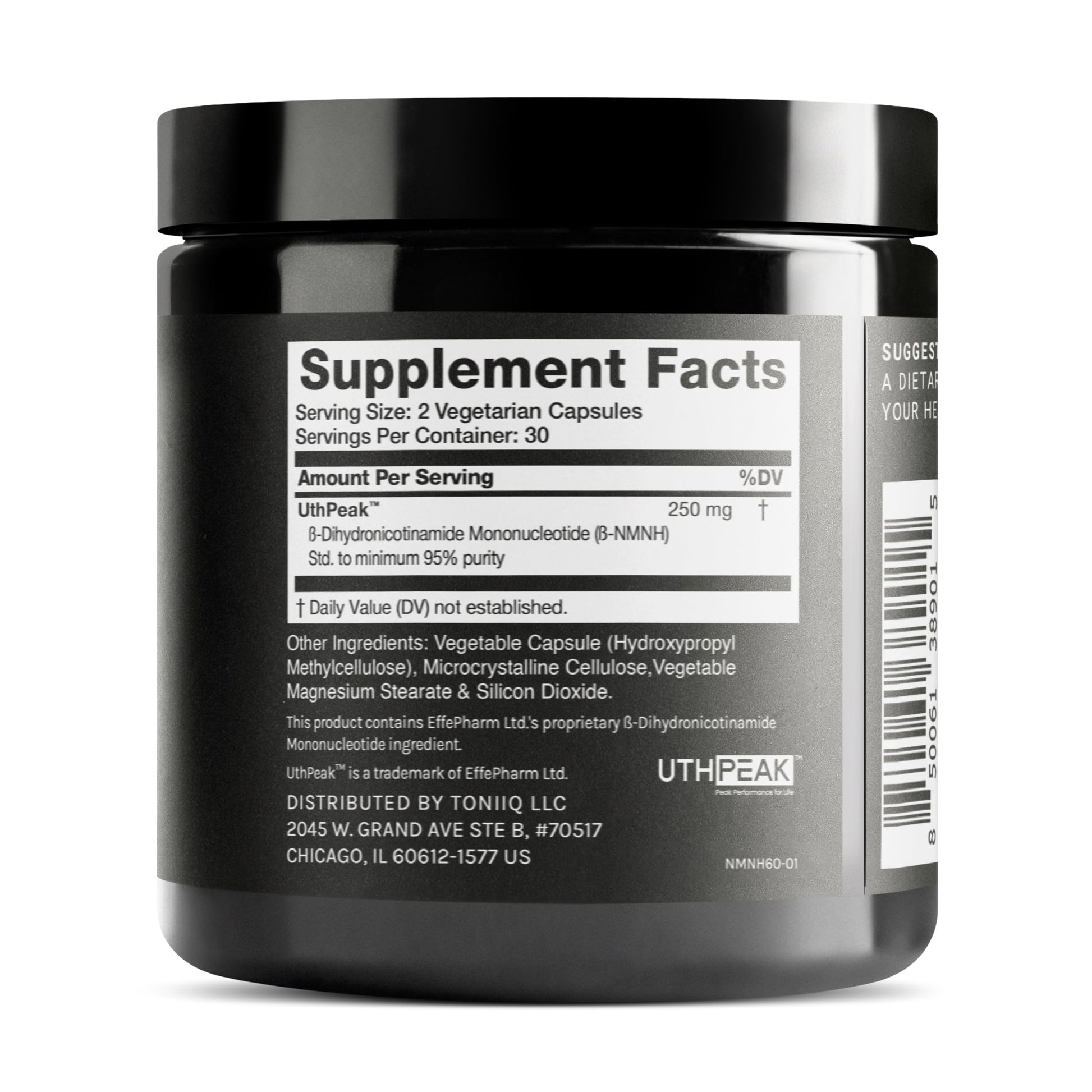 Toniiq NMNH Supplement – Clinically Studied UthPeak™ – 95% Highly Purified & Third-Party Tested for NAD+ & Healthy Aging Support ToniiqBuy Supplements Australia
