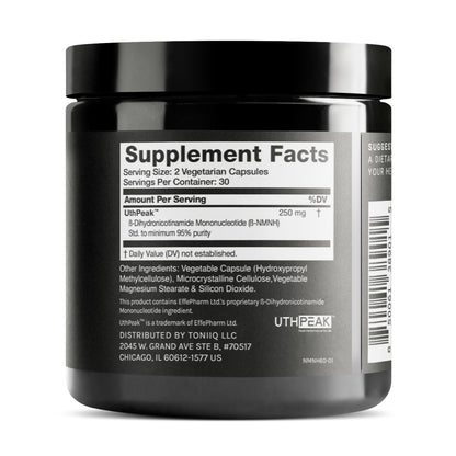 Toniiq NMNH Supplement – Clinically Studied UthPeak™ – 95% Highly Purified & Third-Party Tested for NAD+ & Healthy Aging Support ToniiqBuy Supplements Australia