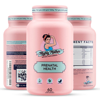 Mighty Mother Conception Fertility Prenatal Vitamins with, Iron, Folic Acid, Zinc, Biotin, Vitamin C Mighty Mother