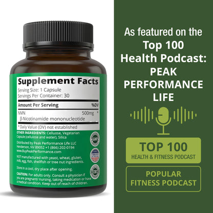 NMN Supplement Ultra High Strength Stabilized Nicotinamide Mononucleotide 500mg Per Capsule. 2 Capsules = 1,000mg of NMN. Boost NAD Levels. Healthy Aging NAD+ Supplements for Men and Women Peak PerformanceBuy Supplements Australia