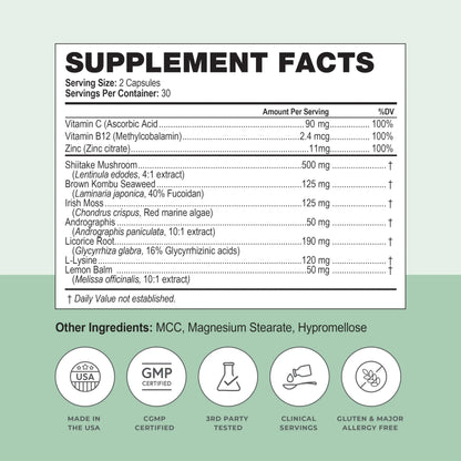 Simplix | Natural Supplement to Strengthen The Immune System | Respond to Outbreaks | Source of Highly Researched Mushroom & Seaweed Polysaccharides 60 Veggie Capsules (3 Pack) (180 Count) Papillex buy supplements Au