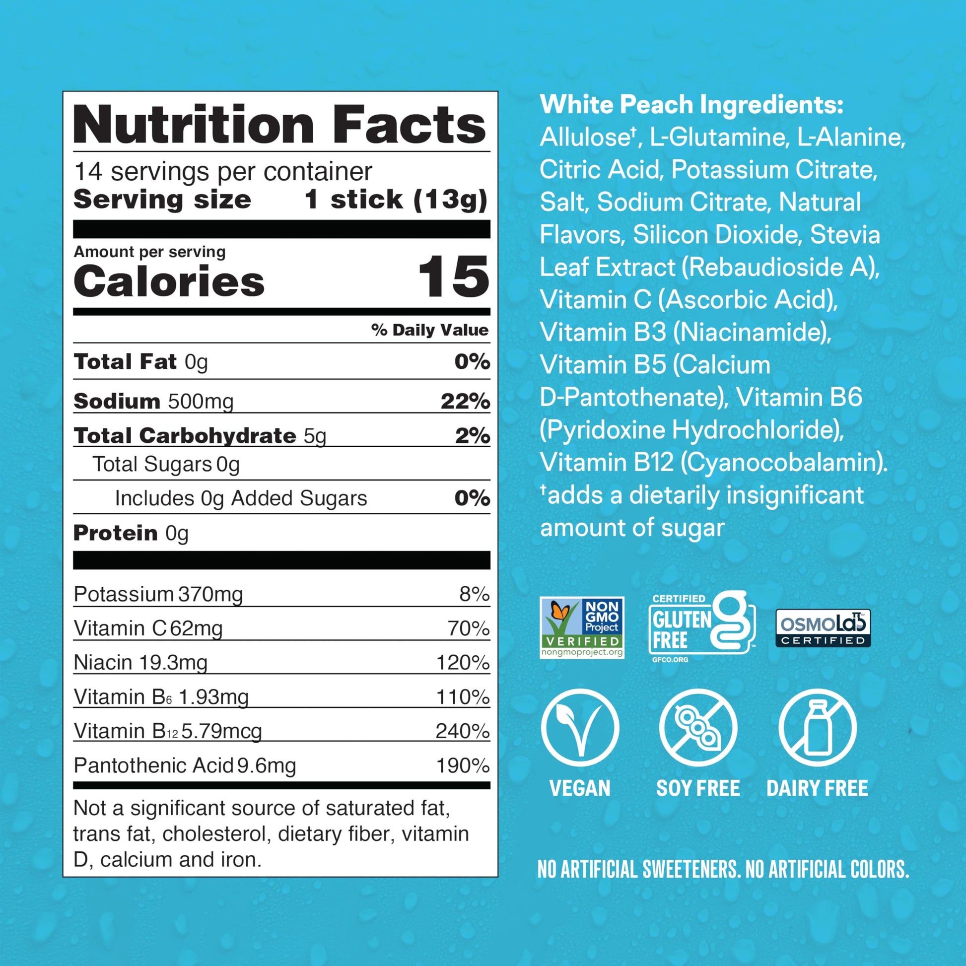 Liquid I.V.® Hydration Multiplier Sugar-Free - White Peach | Electrolyte Powder Drink Mix | 1 Pack (14 Servings) Liquid I.V.Buy Supplements Australia