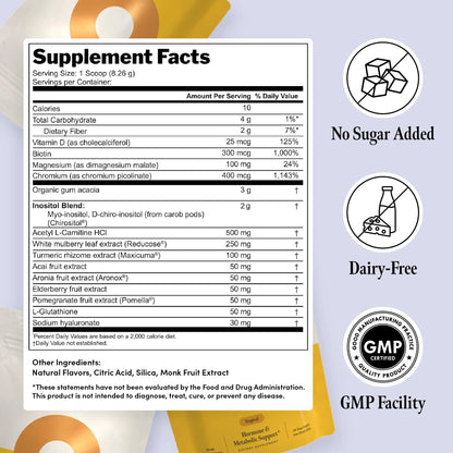 Ovii Metabolic Support for Women – Reducose® White Mulberry with Myo-Inositol & D-Chiro Inositol 40:1 Blend – Daily Wellness, Metabolic Balance & Appetite Control Supplement – 30 Servings, Tropical Ovii buy supplements Au