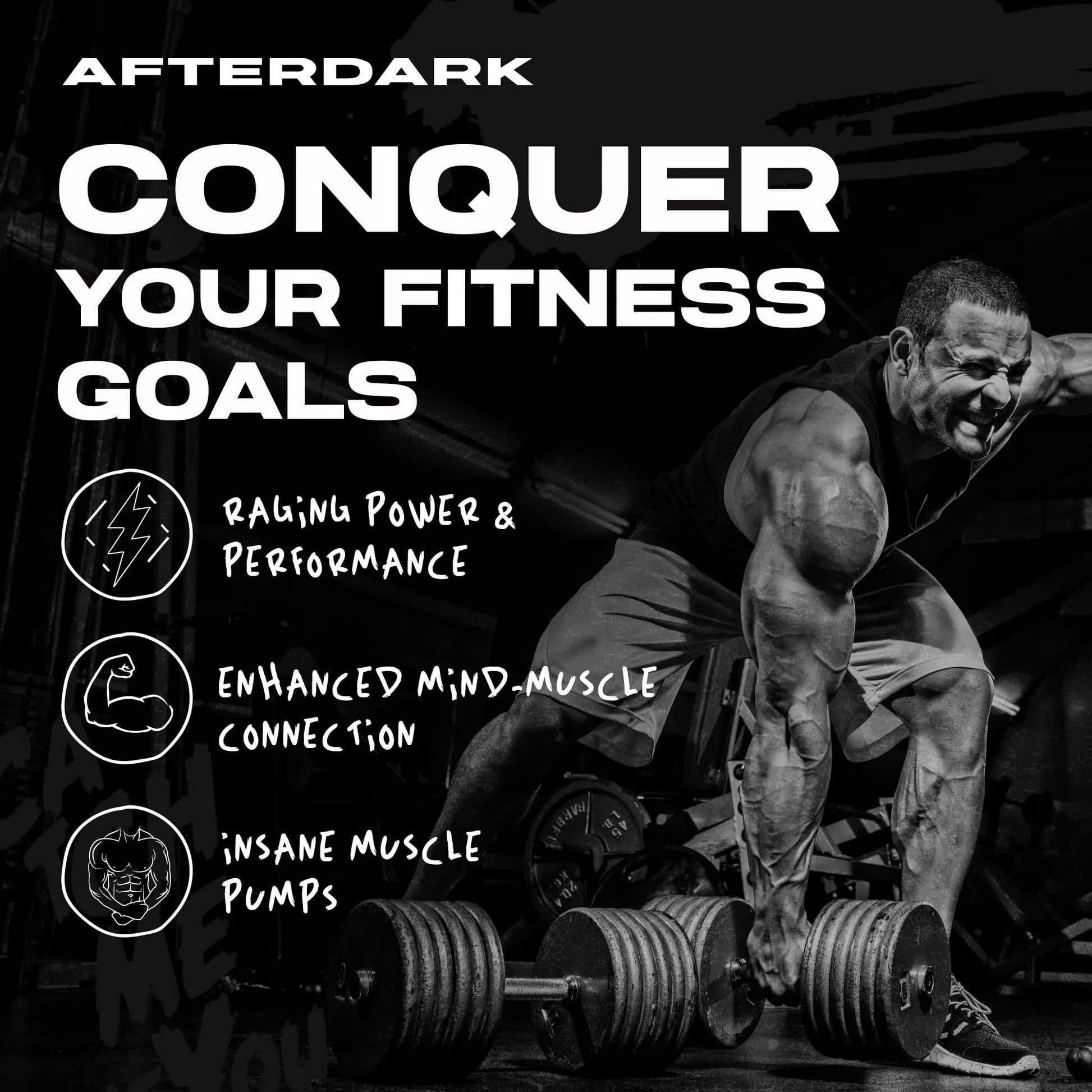 AFTERDARK INHUMAN Pre-Workout Powder, Enhanced Mind-Muscle Connection AFTERDARK