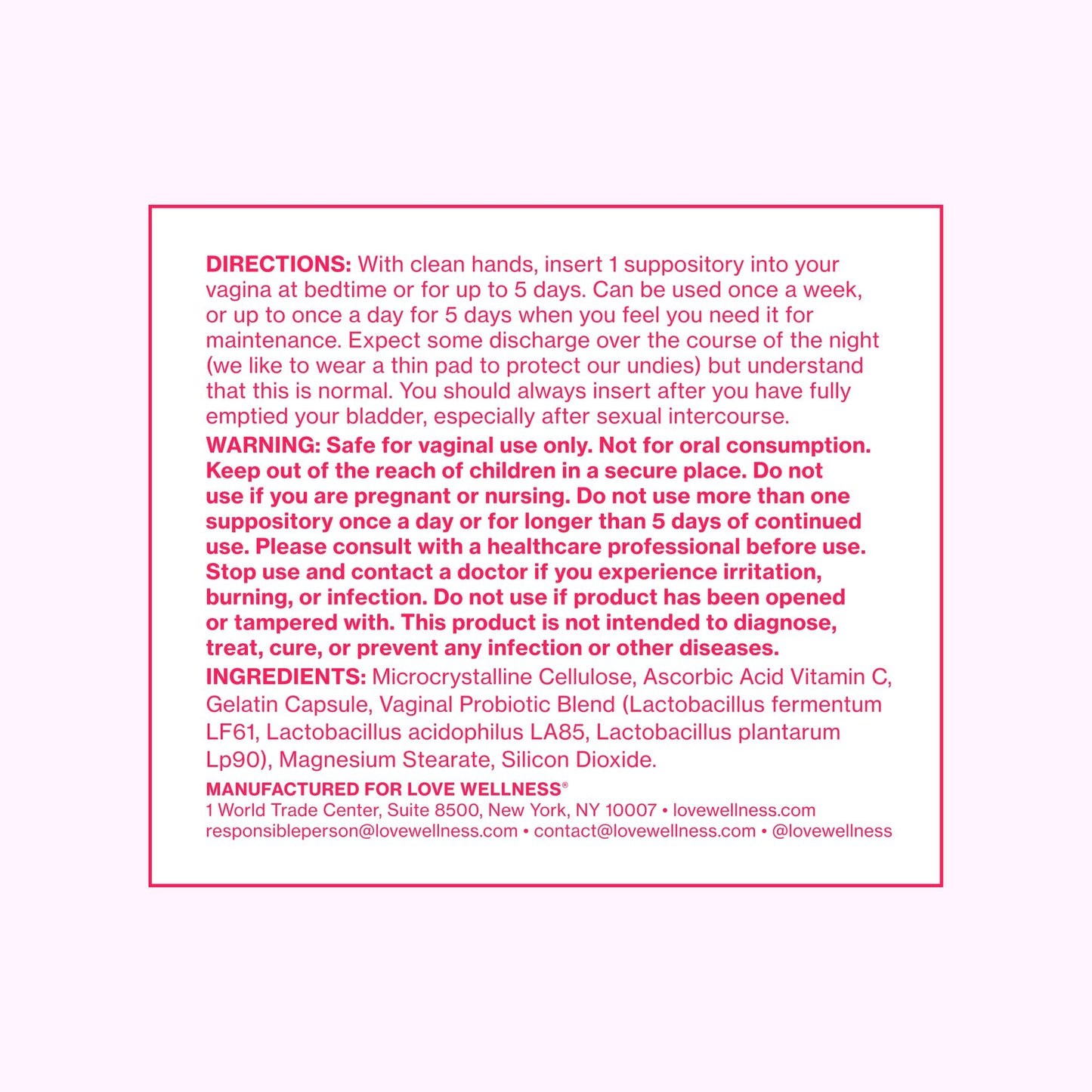 Love Wellness Flora Power | Vaginal Probiotic Suppositories with Vitamin C | Supports pH Balance & Vaginal Health | Fragrance-Free, Non-GMO & Paraben-Free | 10 Count Love WellnessBuy Supplements Australia