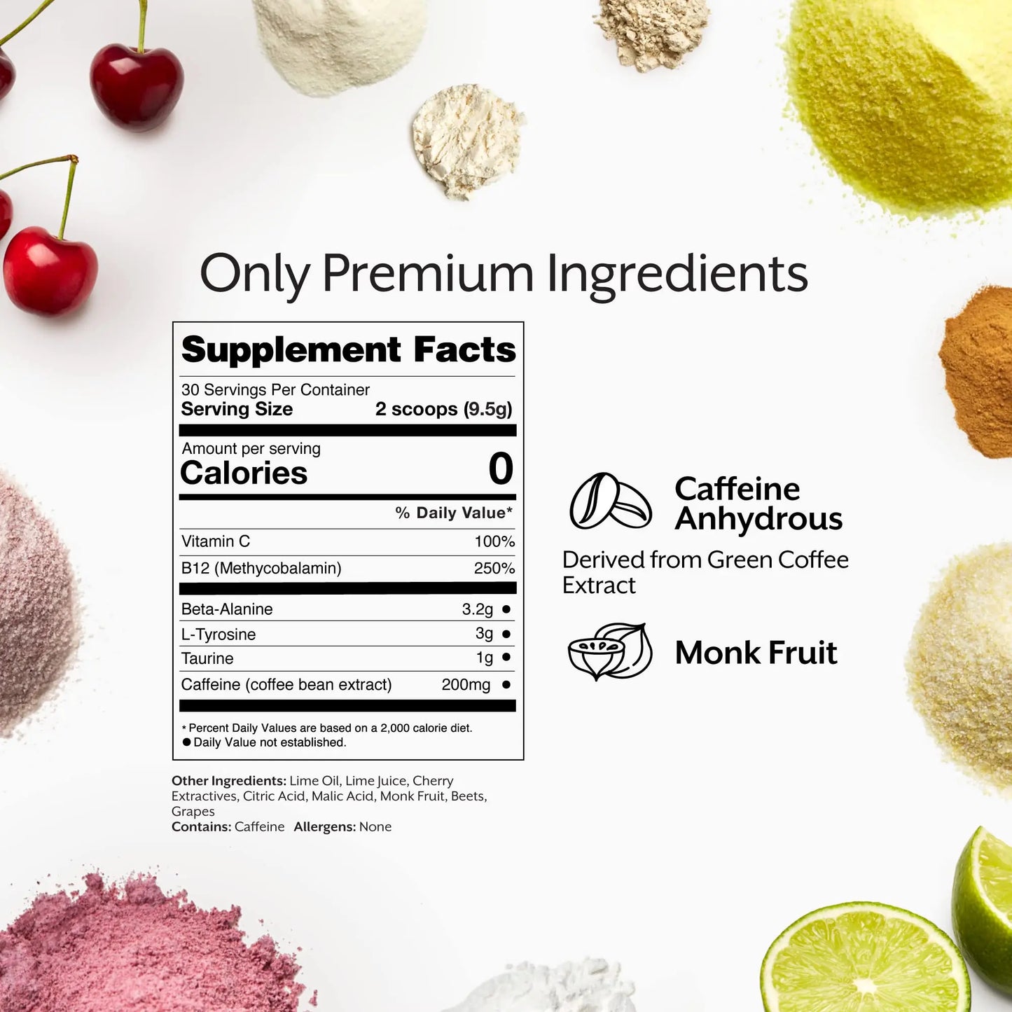 Promix Pre-Workout Powder, Cherry Lime - Maximize Focus & Performance - Helps Muscle ProMix Nutrition