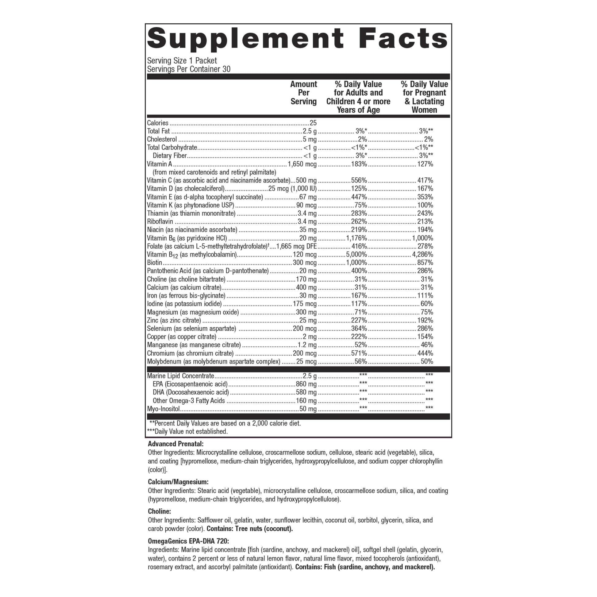 Metagenics Wellness Essentials Pregnancy - Prenatal, Pregnancy & Nursing Support Metagenics